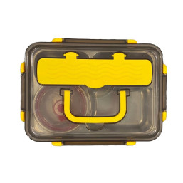 Lunch Box -Stainless Steel - Yellow